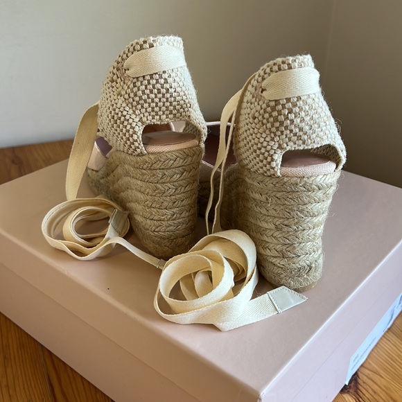NIB Margaux x Gal Meets Glam Blush Pink Espadrilles 37M - Picture 5 of 11